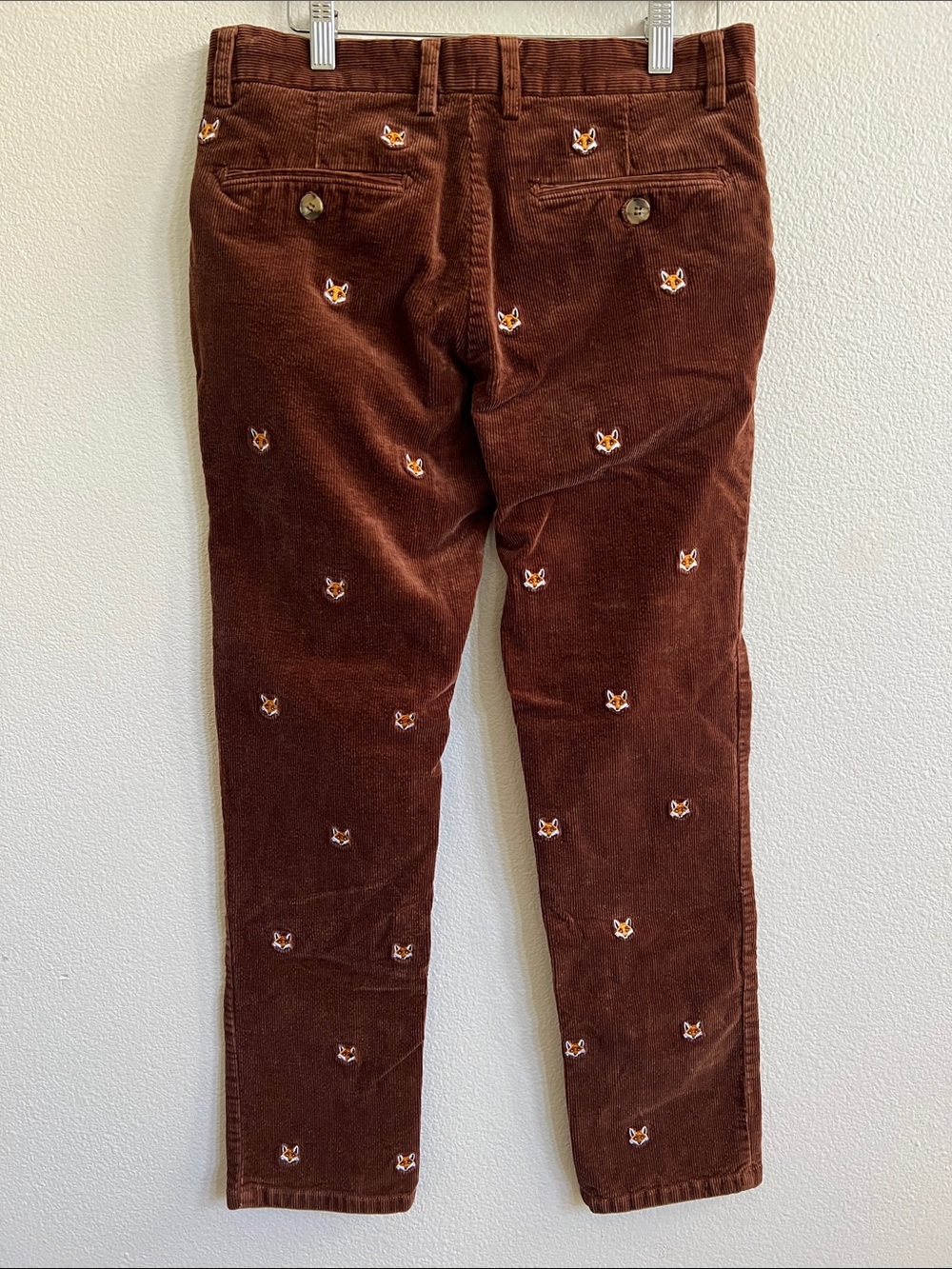 KJP Comfy Campfire Cords Pants Zip Fly Sly Fox Embroidered Brown Men's 30x30 - Picture 8 of 15